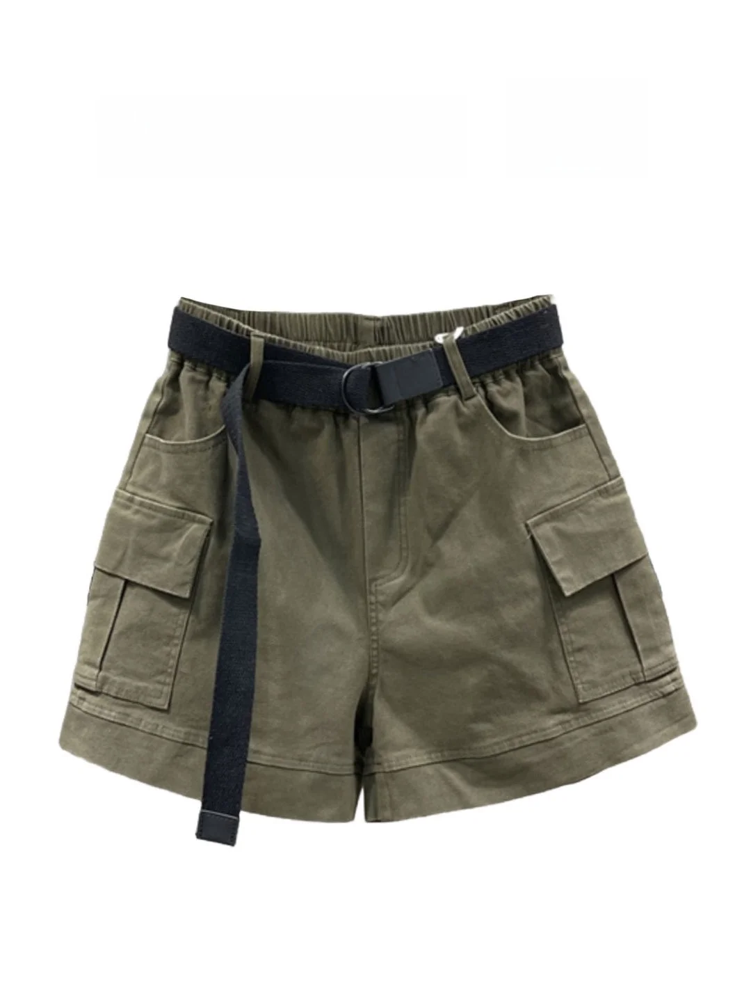 

Summer Military een Loose Workwear ket Casual High Waist A-Line Wide Leg Pants Denim orts Women High Waist ket Design