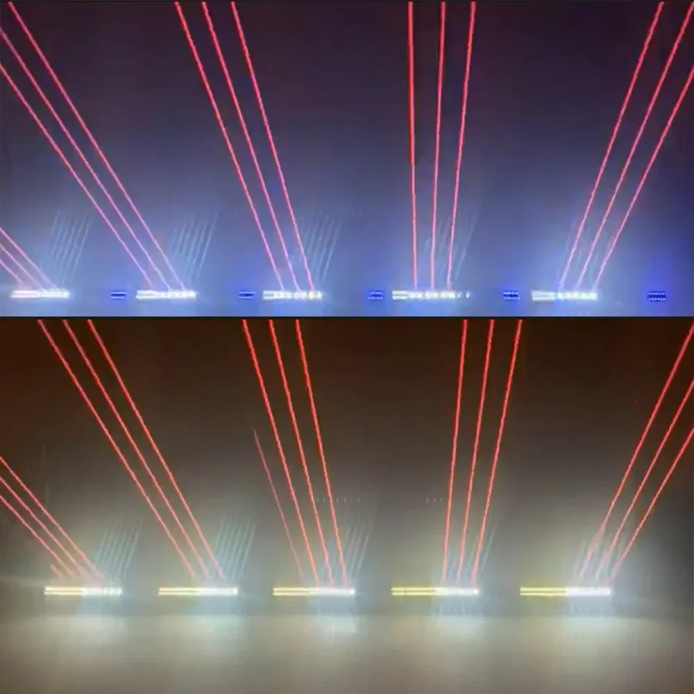 

Мобильный светильник с 8 глазами красного лазера, красочная матричная светодиодная панель для клубной DJ-вечеринки