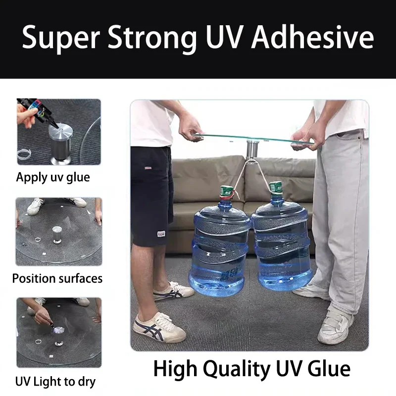 Clear Super Strong UV Glue Flashlight Rhinestone Glass Metal Acrylic Plastic DIY Craft Scrapbooking Fly Tying Epoxy Adhesive Kit