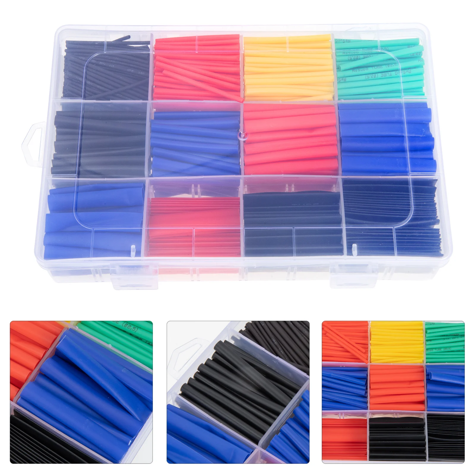 

800Pcs Colorful Heat Shrink Tubing Pre-Cut Easy Use for Wire Bundling Cable Joints Repair Insulated Shrink Sleeve Tubing Kit