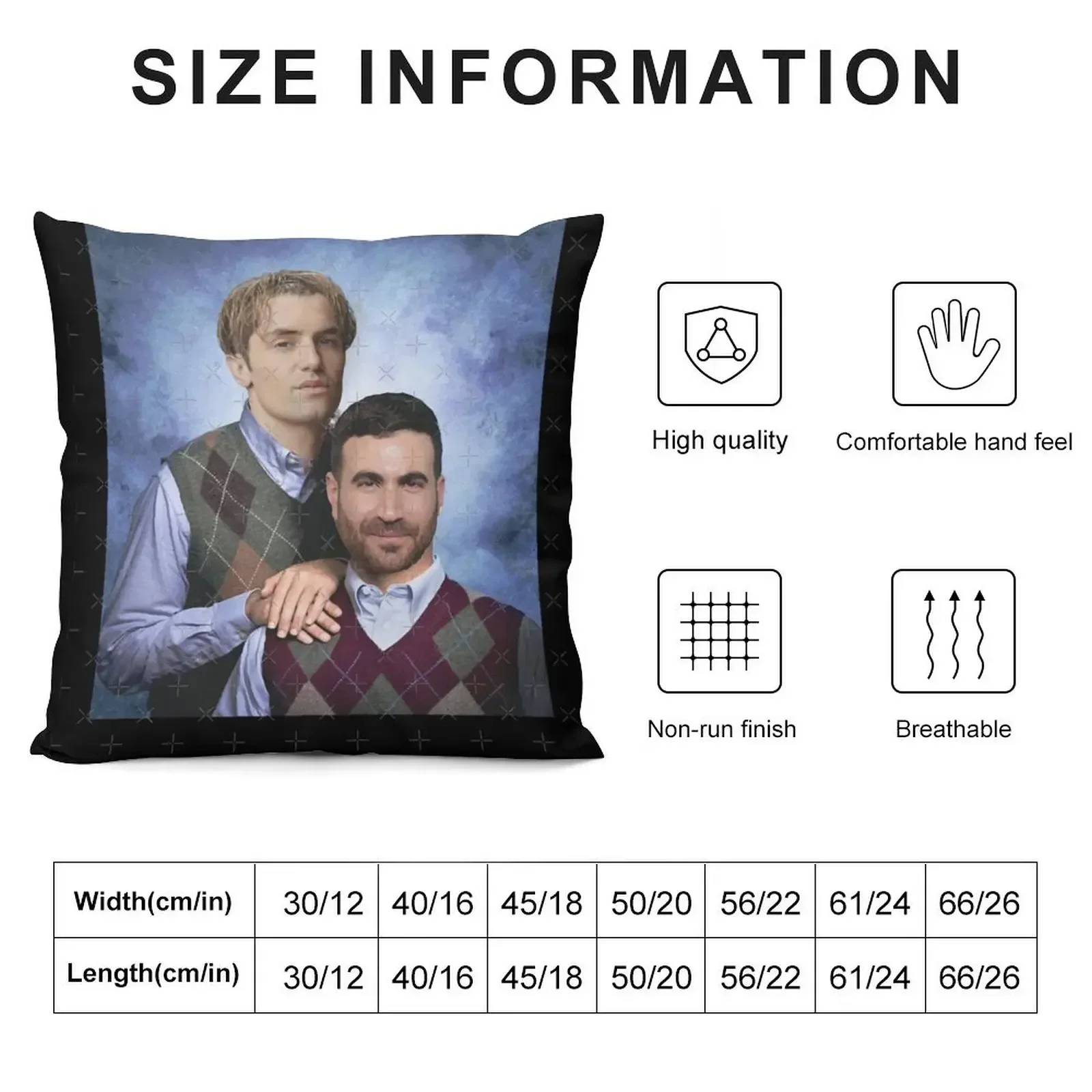 Brothers Pose Jamie Kent Step Tartt and Roy Throw Pillow Marble Cushion Cover Cushion Child pillow