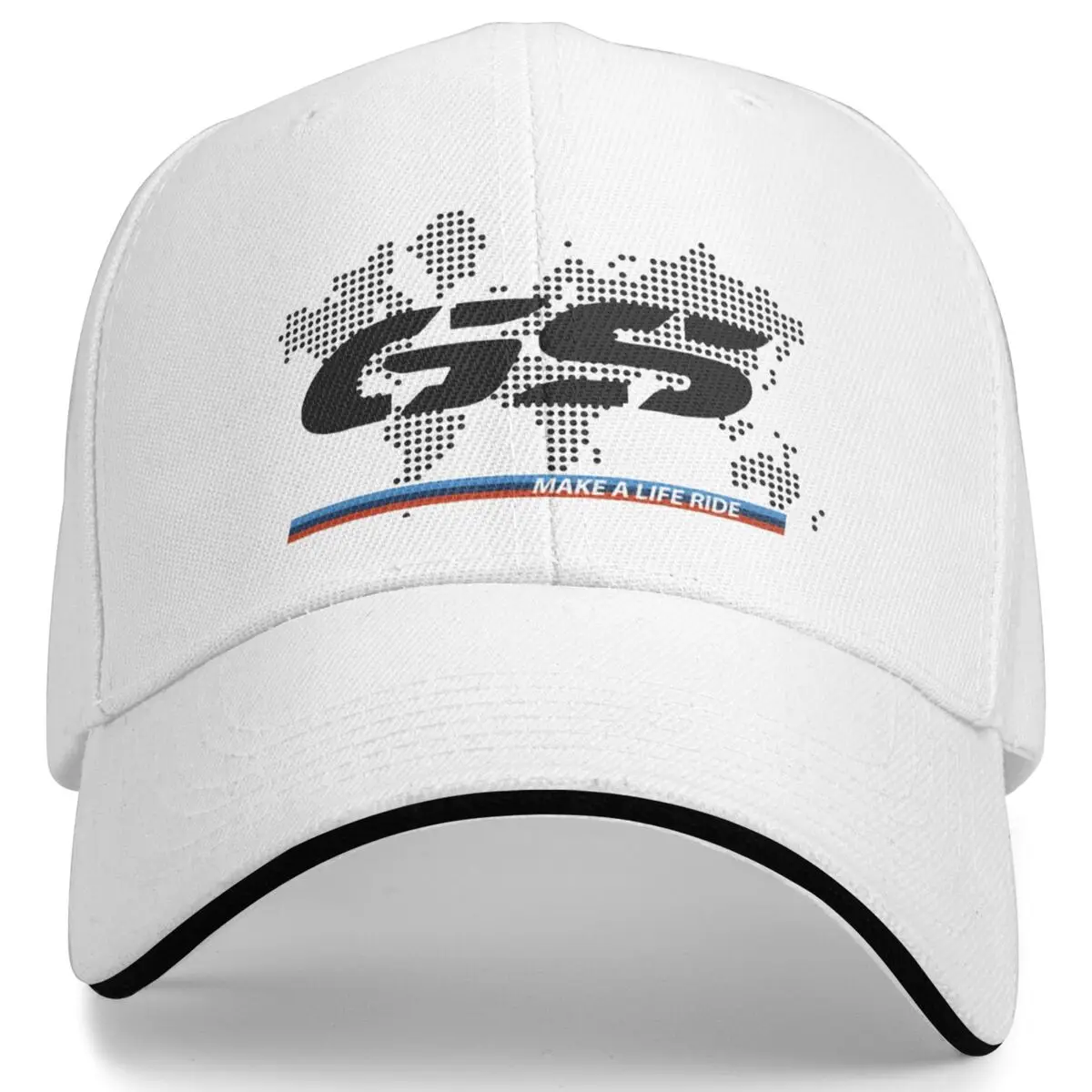 Casual GS World Map Moto Race Golf Cap Unisex Style Trucker Hat Motorcycle Racing Formal Travel Sun Caps