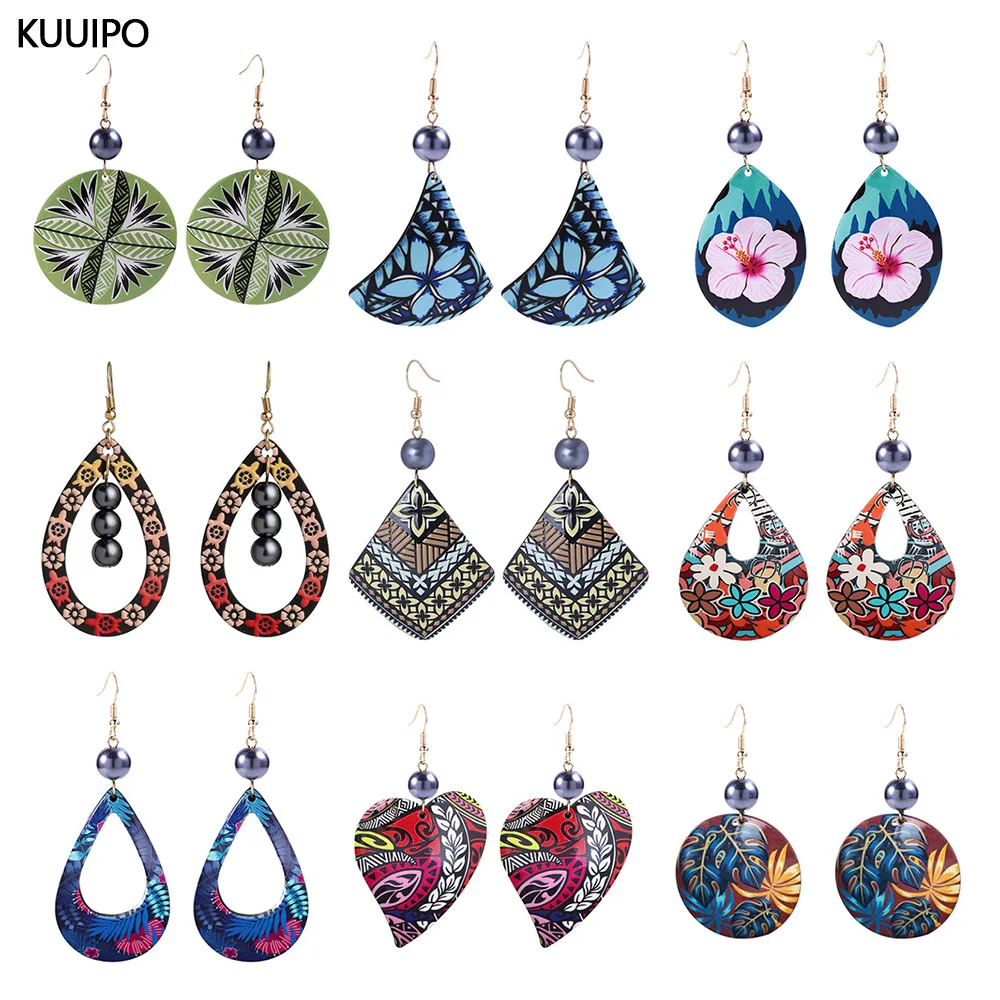 Fashion Geometric Acrylic Drop Earrings for Women Accessories Trendy Gold Color Statement Earring Daily Party Prom Jewelry Gift