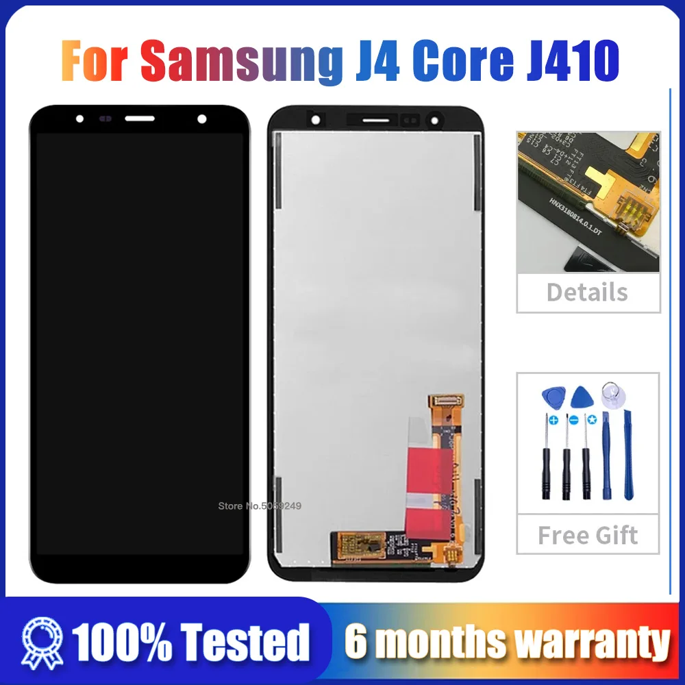 

AMOLED качественный для Samsung J4 Core J410 телефон ЖК-дисплей сменный сенсорный экран дигитайзер в сборе J410F ЖК-протестированный