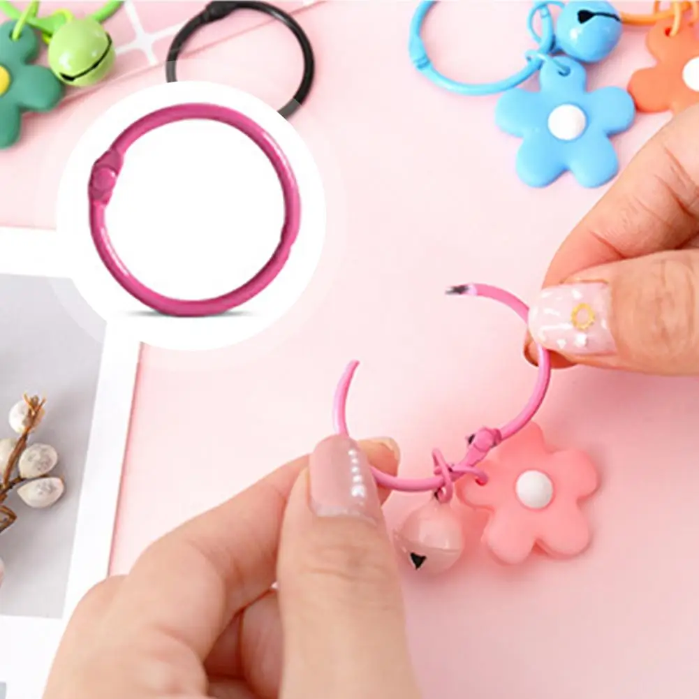 Colorful Binder Rings Colorful Metal Binder Rings Versatile Office School Supplies for Document Organization Keychains Notebooks