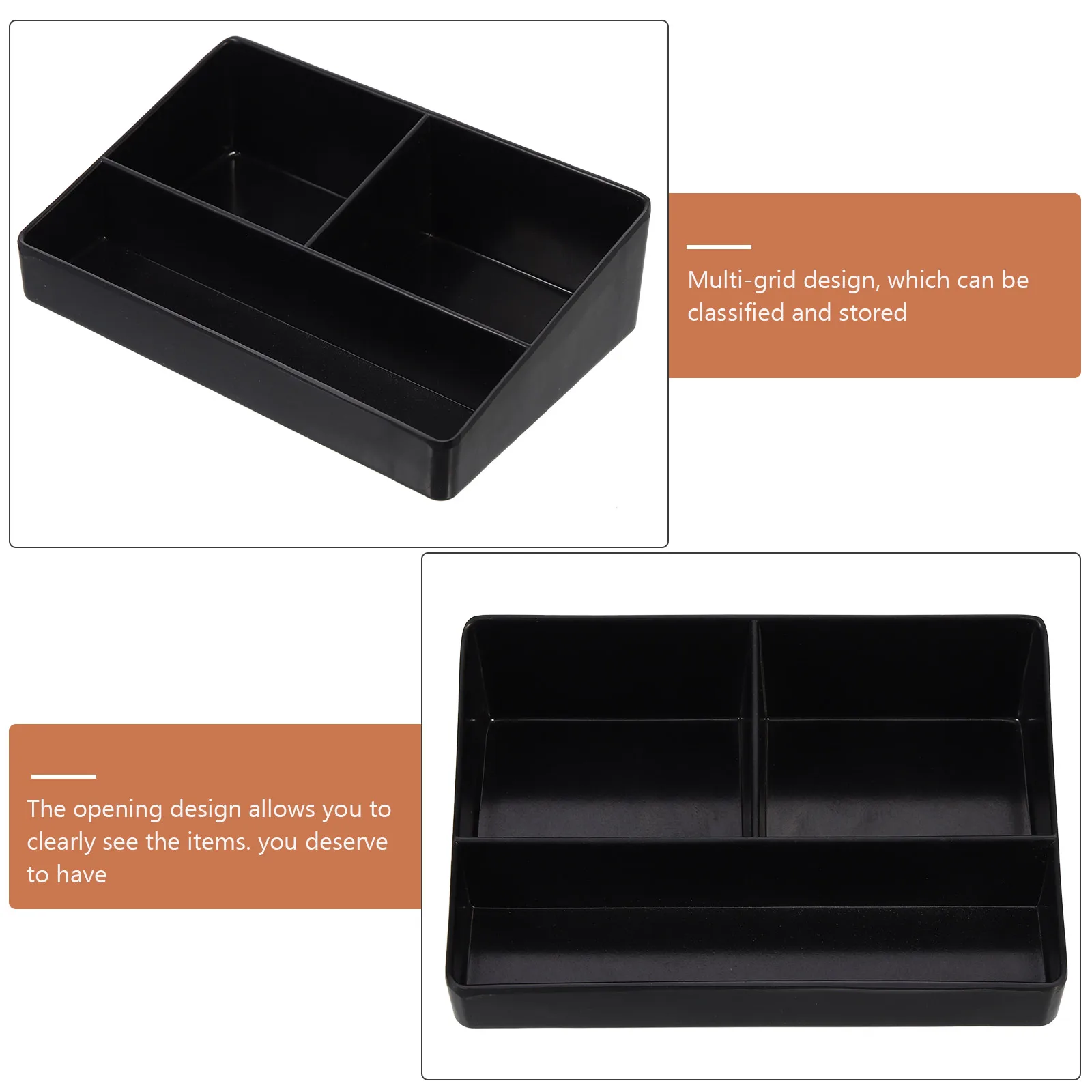 

Tea Bag Organizer 3-Compartment Tea Box White A018 Portable Coffee Stand Sugar Tray Hotel Office Use Storage Container