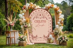 Mehofond Arch Backdrop Baby Shower Portrait Mexico Wedding Colorful Mexican Fiesta Party Double-sided Chiara Photo Backgrounds