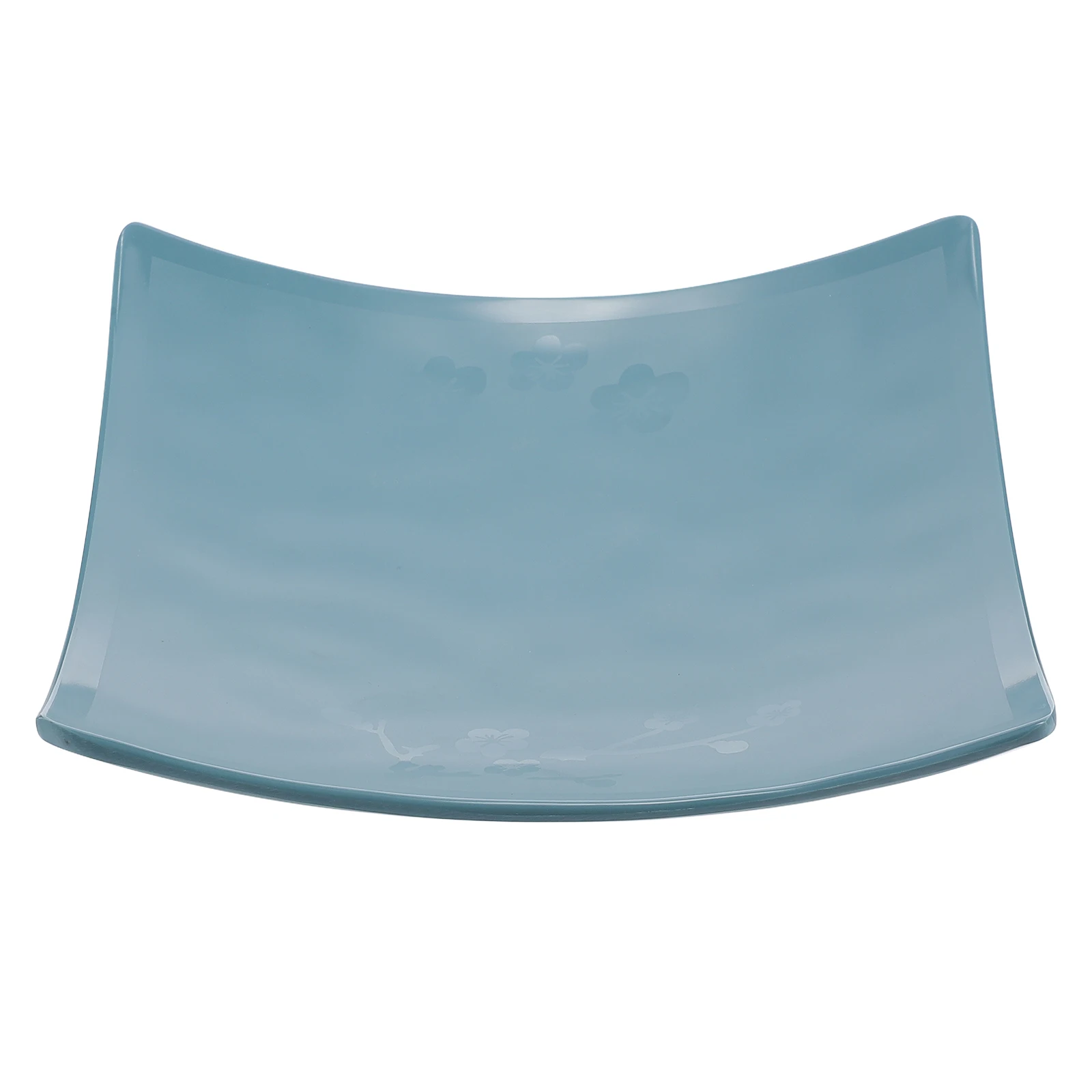 

1Pcs Melamine Square Plate Sky-Blue Creative Household Dinner Dish Dessert Salad Fruit Serving Plate for Birthday Celebration