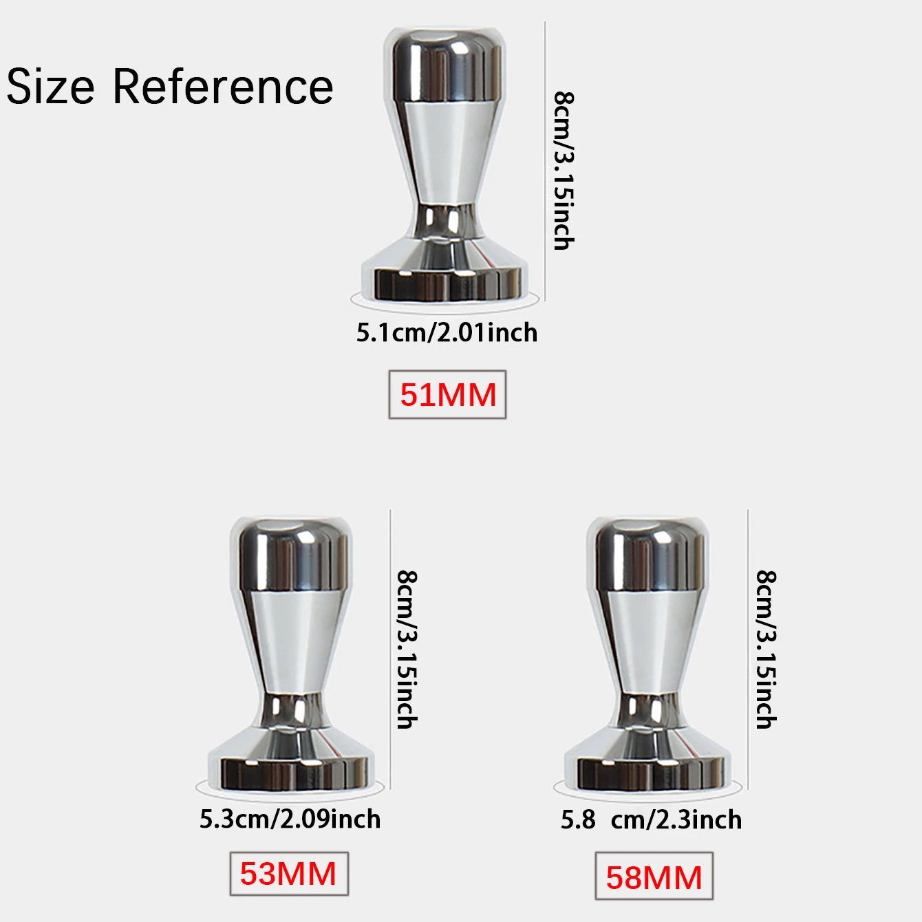 51/53/58MM Coffee Bean Press Tamper Iron Barista Espresso Coffee Tamper Espresso Push Tamper Coffee Accessories