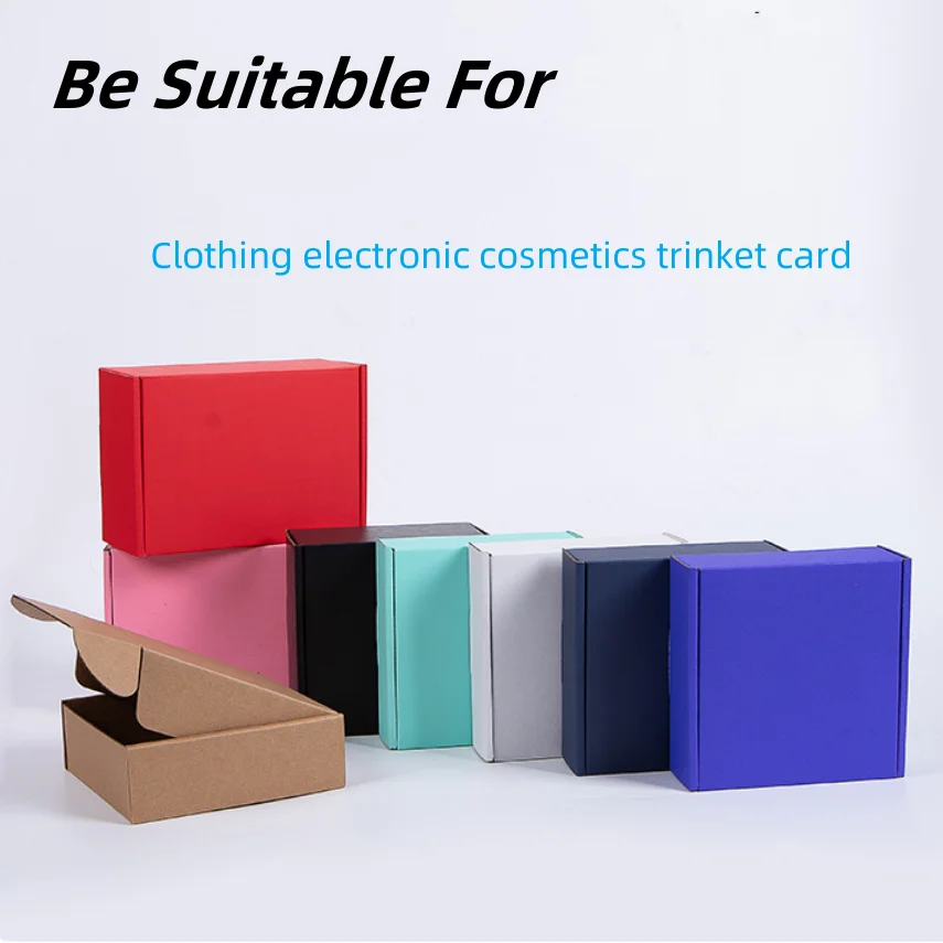 Caja de avión, transporte exprés aplanado, cartón rectangular, cartón de embalaje, cajas de embalaje corrugadas duraderas de varios tamaños