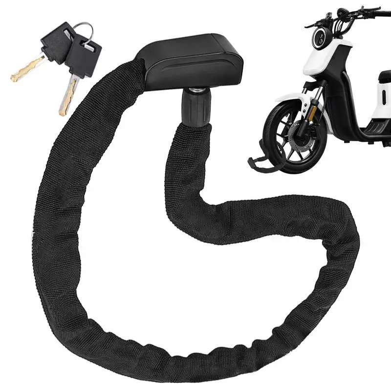 Candado de cadena de seguridad para bicicleta, candado antirrobo para Scooter, más grueso y fuerte, accesorios para bicicleta, candado de cadena con llave