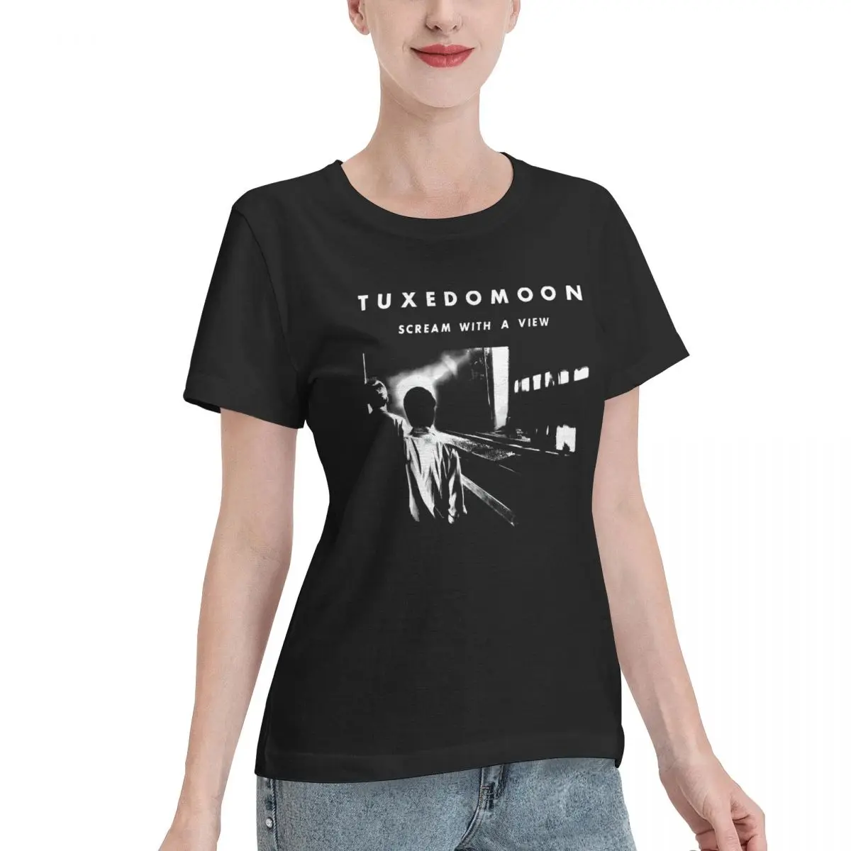 Cozy Loungewear Tuxedomoon - Scream With A View Women's T-shirt Night Out 100% Cotton T Shirt