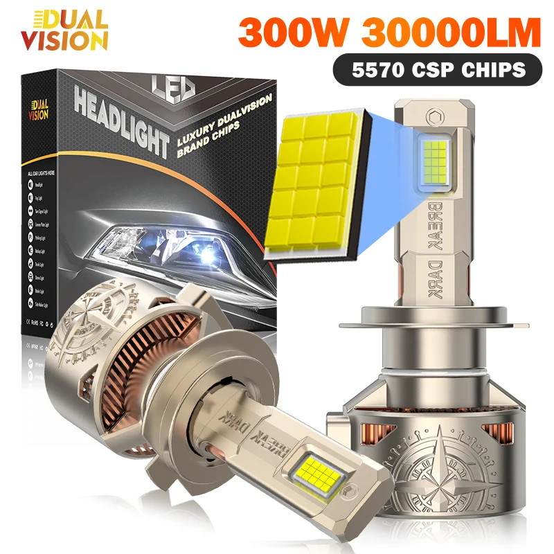 

H7 H11 Led 30000LM Headlights CANBUS H4 H1 H8 H9 9005 9006 HB3 HB4 9012 HIR2 LED Auto Lamp 6000K Super Bright 5570 CSP Chips