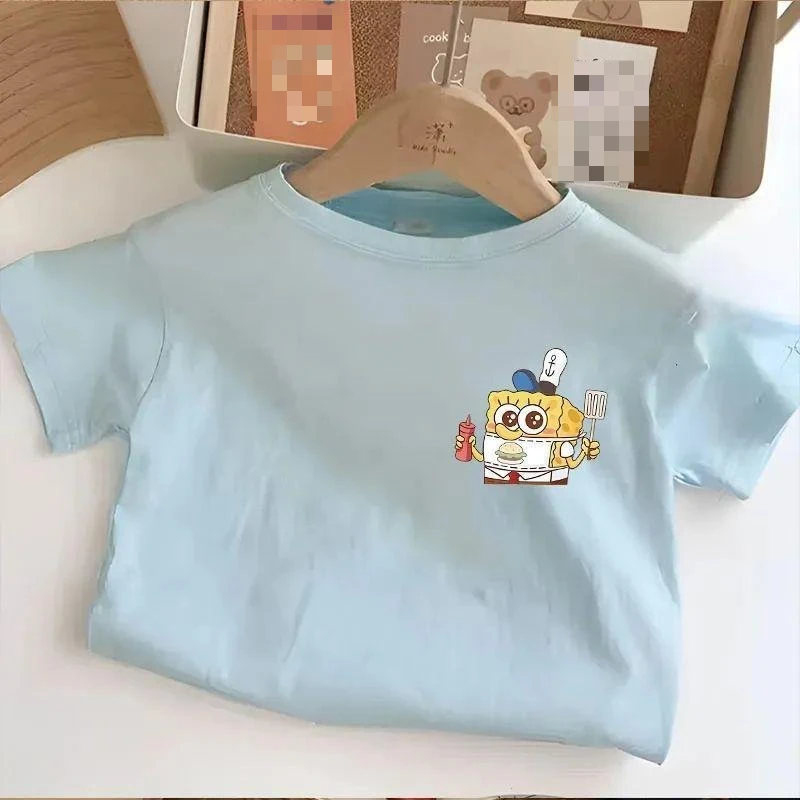 

2026 Kids Cotton Tee, Summer Cartoon Print Short Sleeve Top Unisex Toddler Outerwear Shirt New Arrival
