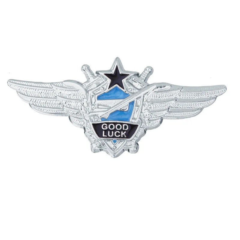 Neue Legierung Flügel Stern Broschen für Männer und Frauen Unisex Hemd Mantel Abzeichen Kragen Pin Mode Schmuck Casual Party Zubehör Geschenke – Detail 6
