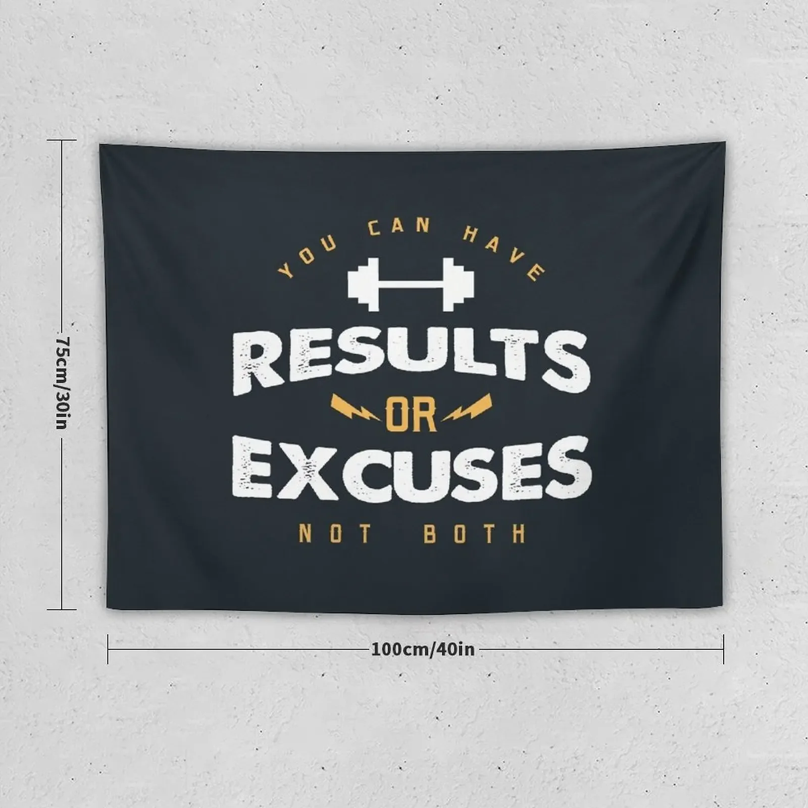 You can have Results or Excuses not both Tapestry Aesthetic Room Decor Korean Aesthetic Home Decor Tapestry