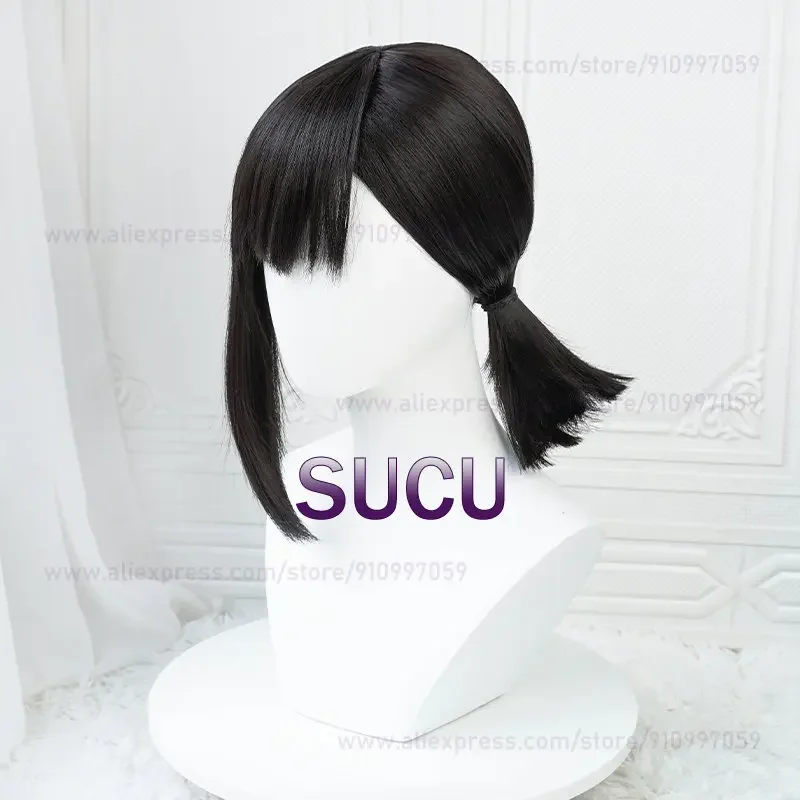 Anime Higashiyama Kobeni Peruca Cosplay, Perucas Pretas, Resistência ao Calor, Cabelo Sintético, Cabelo COS Halloween, 38cm