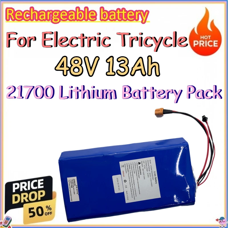 

48V 13Ah 21700 Lithium Battery Pack for Electric Tricycle Large-capacity Power Lithium Battery