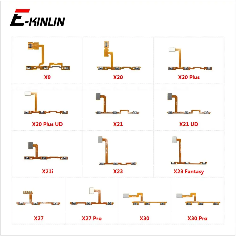 Volume Button Power Switch On Off Key Flex Cable For Vivo X30 X27 Pro X23 Fantasy X21i X21 X20 Plus UD X9