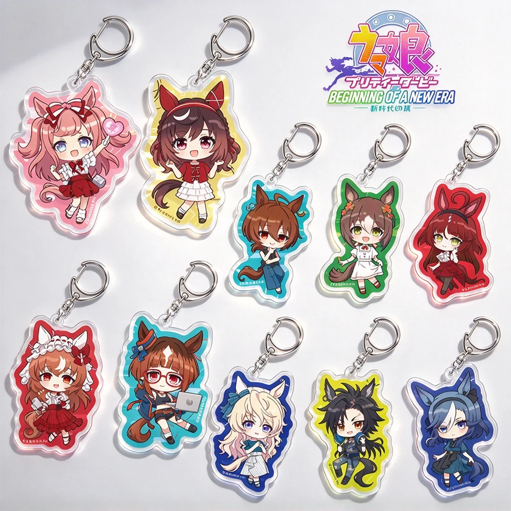 Uma Musume Pretty Derby BEGINNING OF A NEW ERA Casual Chibi Acrylic Keychain Agnes Digital Still In Love Air Shaku Bag Pendant