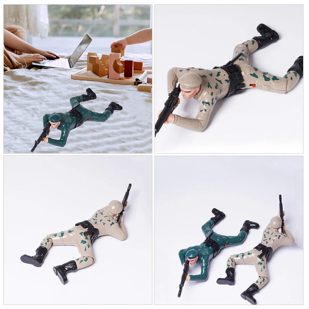 Reptile Figure Toy Crawling Soldier Figures Toys for Boys Electric Action Baby Climbing Set Figurines