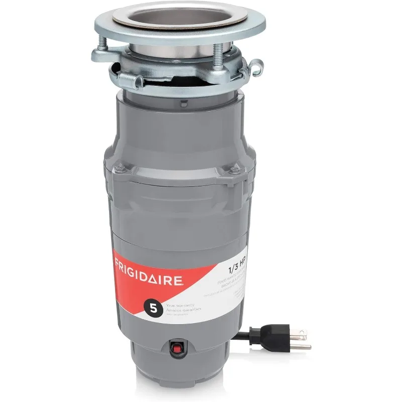 

Frigidaire 1/3 HP Corded Garbage Disposal for Kitchen Sinks | FF03DISPC1, Gray