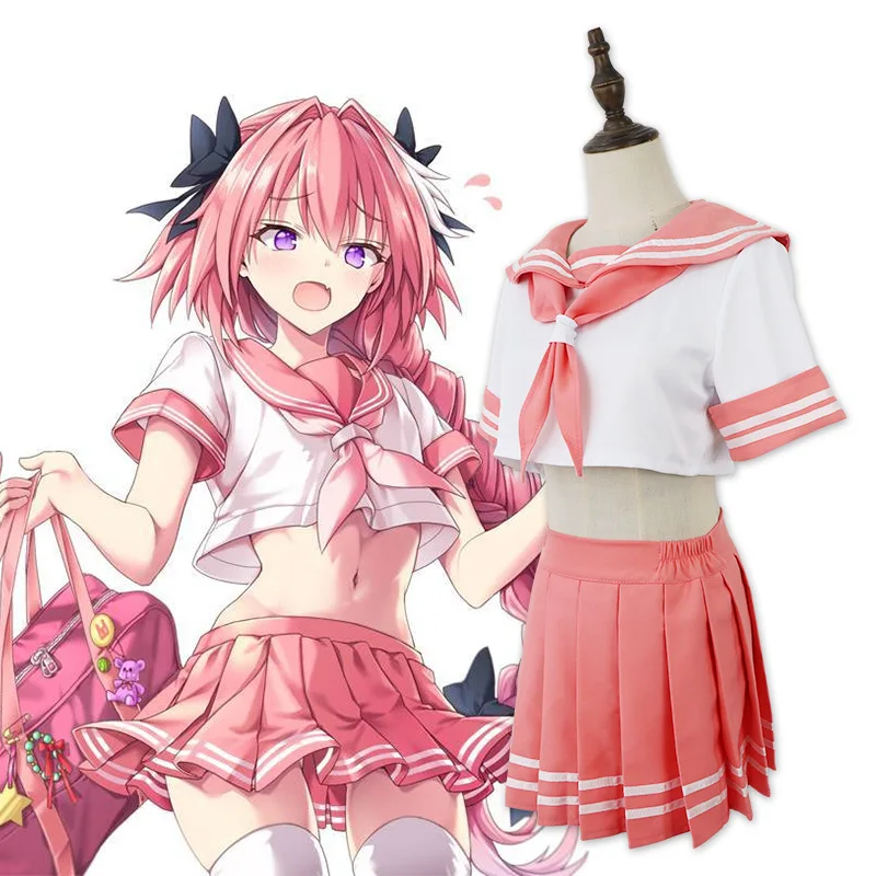Costumes de Cosplay Poudlard Fate Apocrypha Astolfo, uniforme scolaire japonais, robe de carnaval d'halloween pour femme, tenue de marin de demoiselle d'honneur