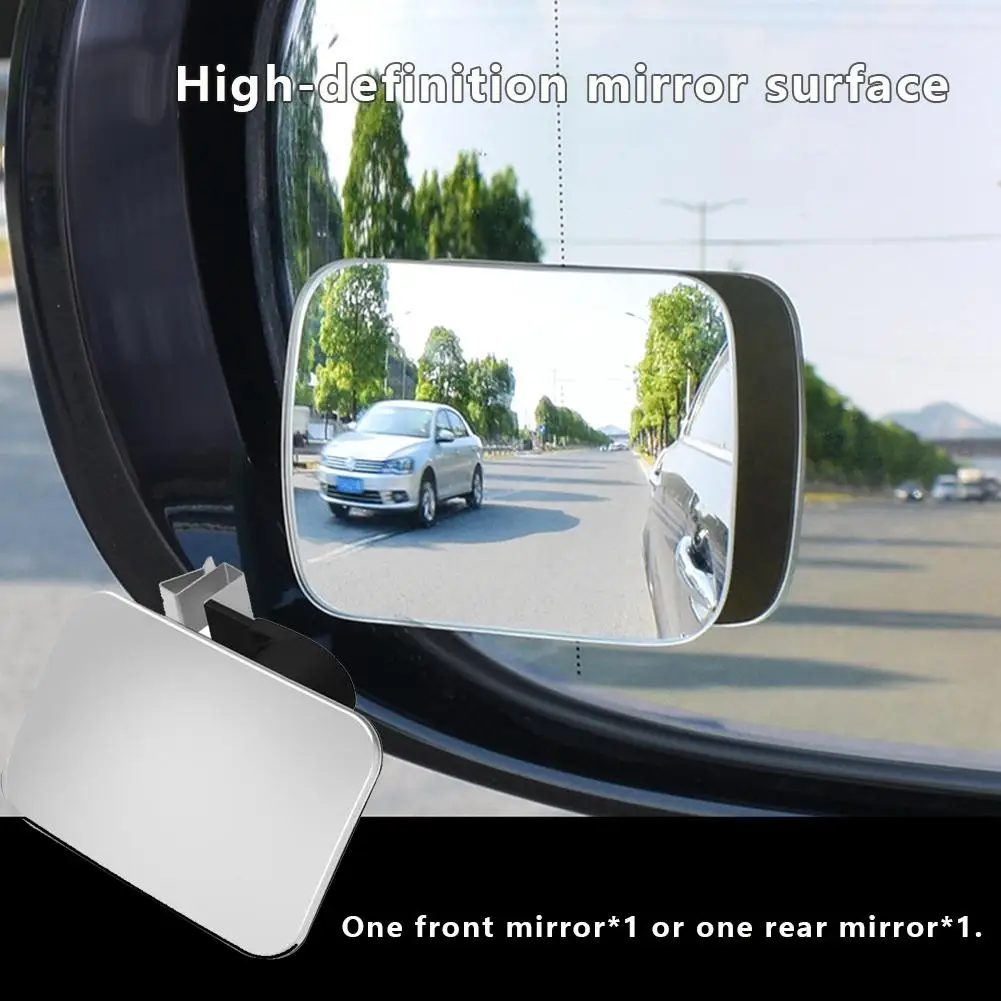 

Blind Spot Mirror Wide Angle Reverse Secondary Rearview Mirror View Shaped Mirror Glass Convex HD Rear Frameless Rectangula P9S4