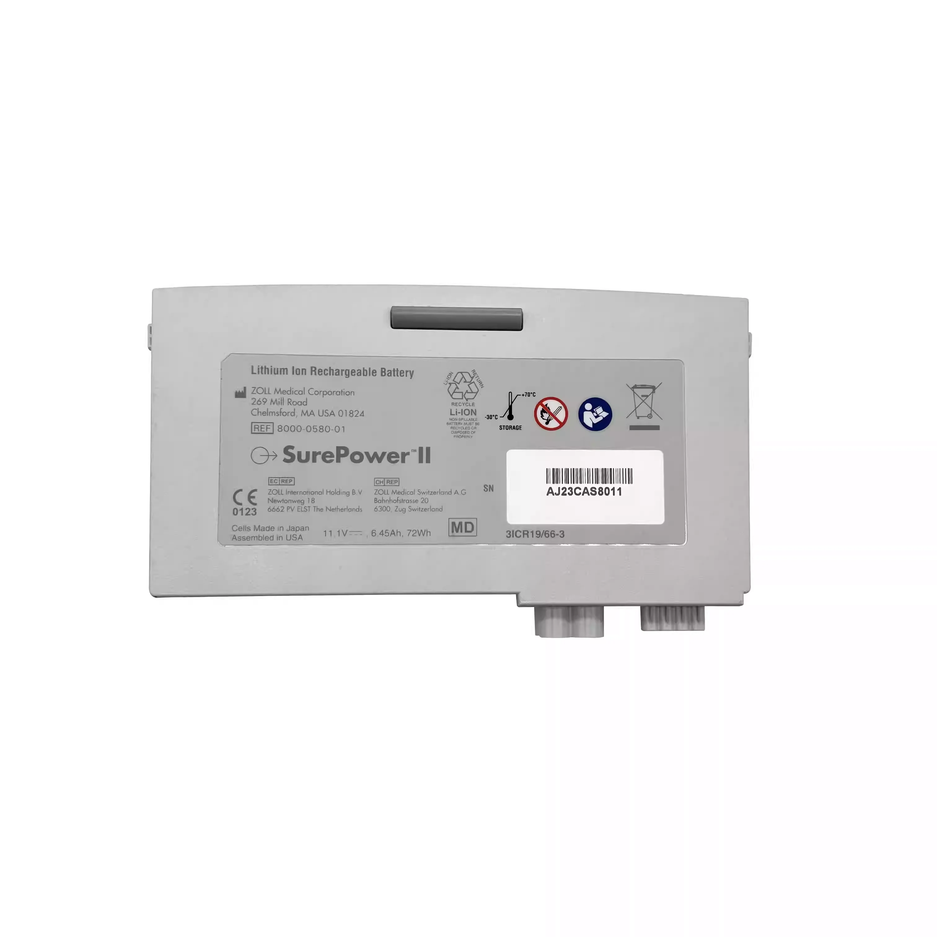 

8000-0580-01 Defibrillator Battery For ZOLL X SERIES ZOLL SUREPOWER-II Battery