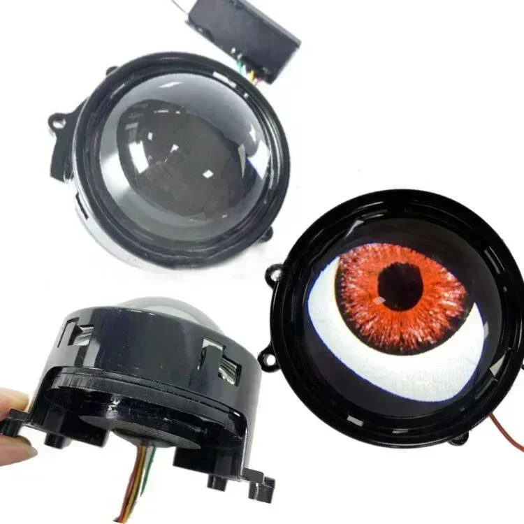 2pcs 3 Inch Car LED Devil Eyes Demon Evil Eye Lenses 12V For Car WIFI Control Eyes Retrofit Kits Fitting Car Light Accessories