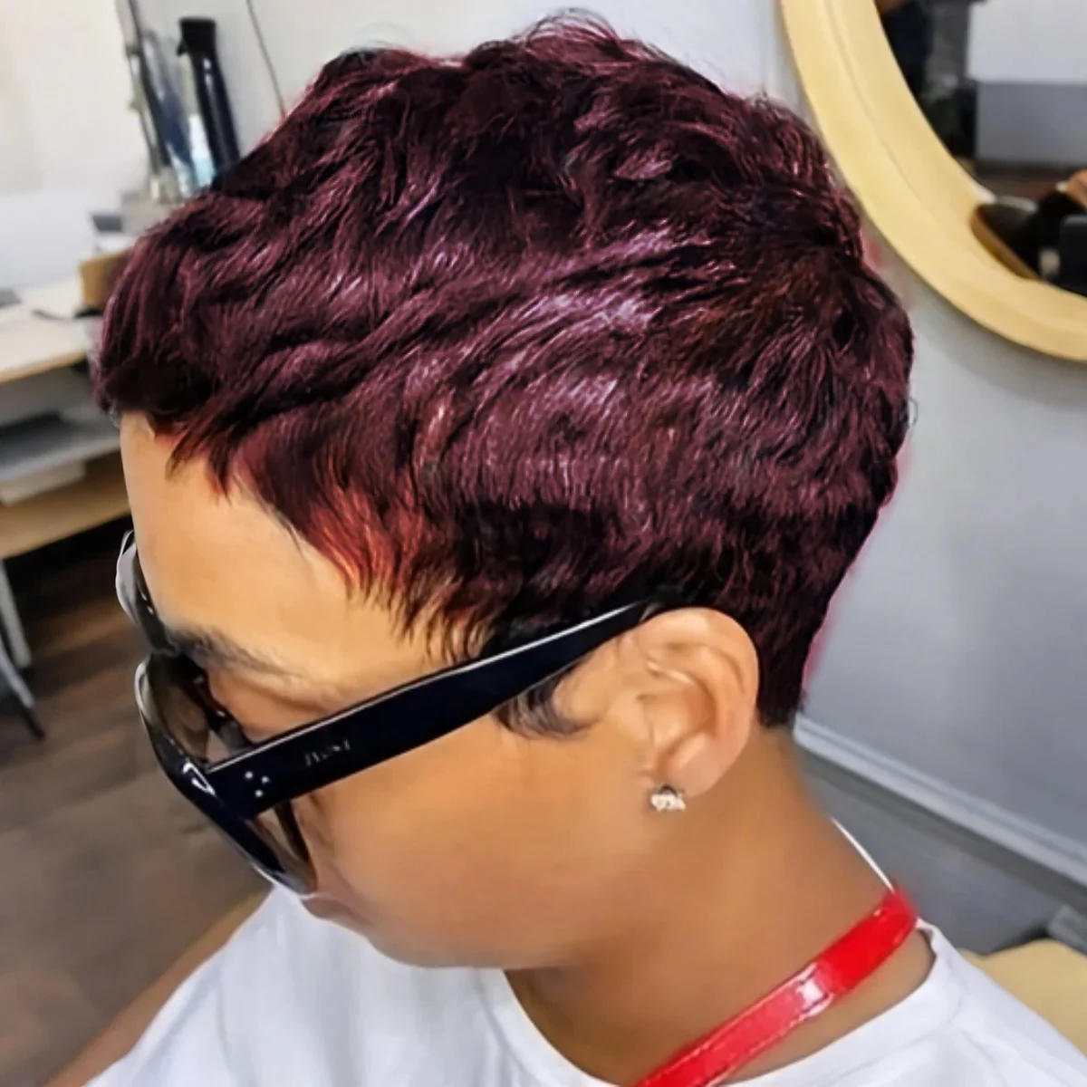 

Коротковолновый парик с стрижкой пикси, бразильские человеческие волосы для женщин, парики машинного производства