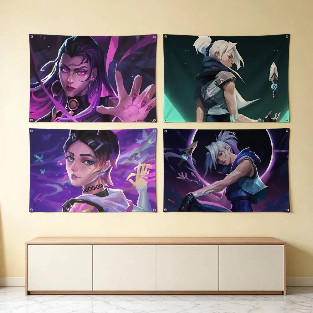 VALORANT S-Shooting Game  Flags Wall Hanging Tapestry Outdoor Garage Room Decorative flag Background Blanket