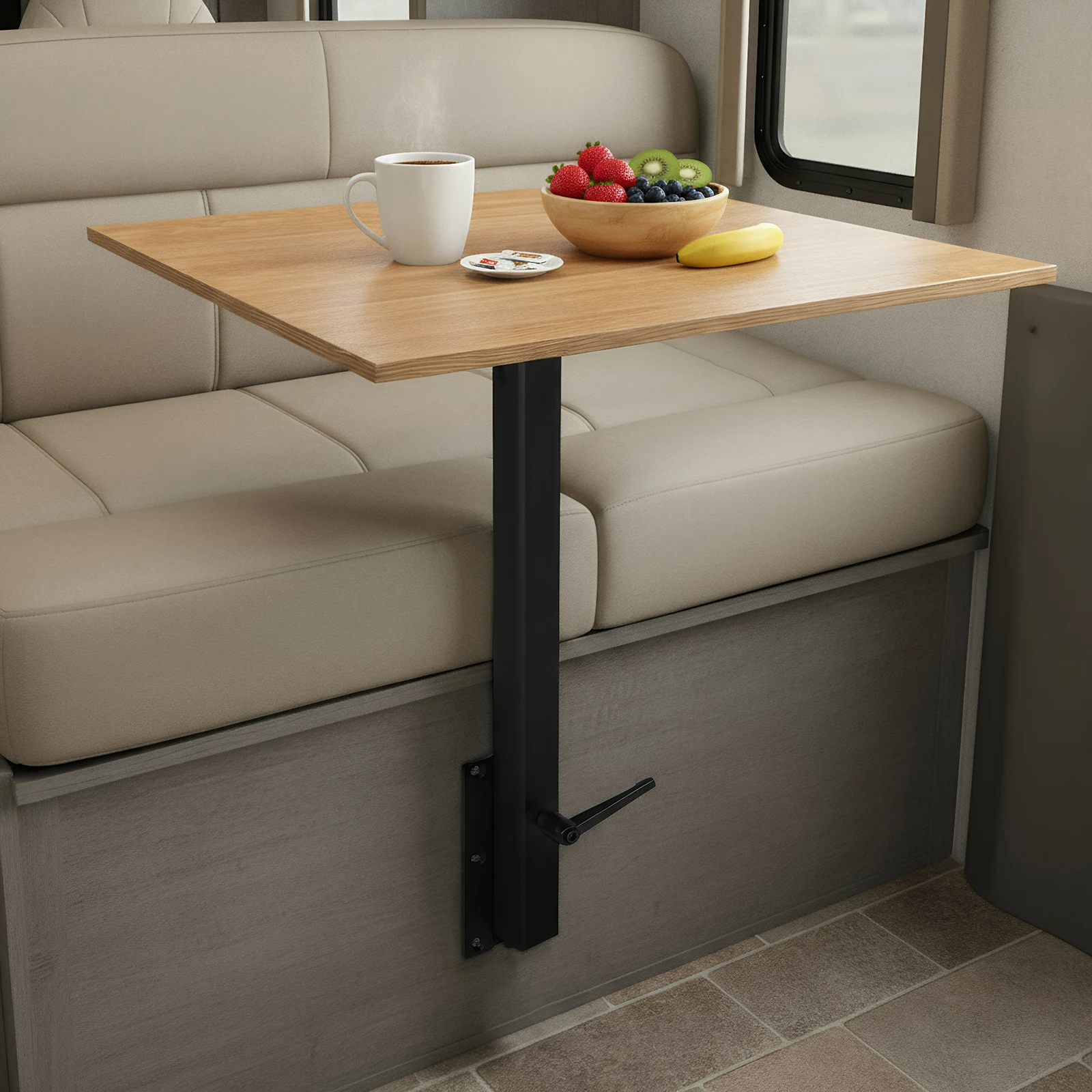 

100LBS RV Adjustable Table Leg 360 Rotation Aluminum Alloy Removable RV Table Leg Height for RV Marine Campervans Motorhome