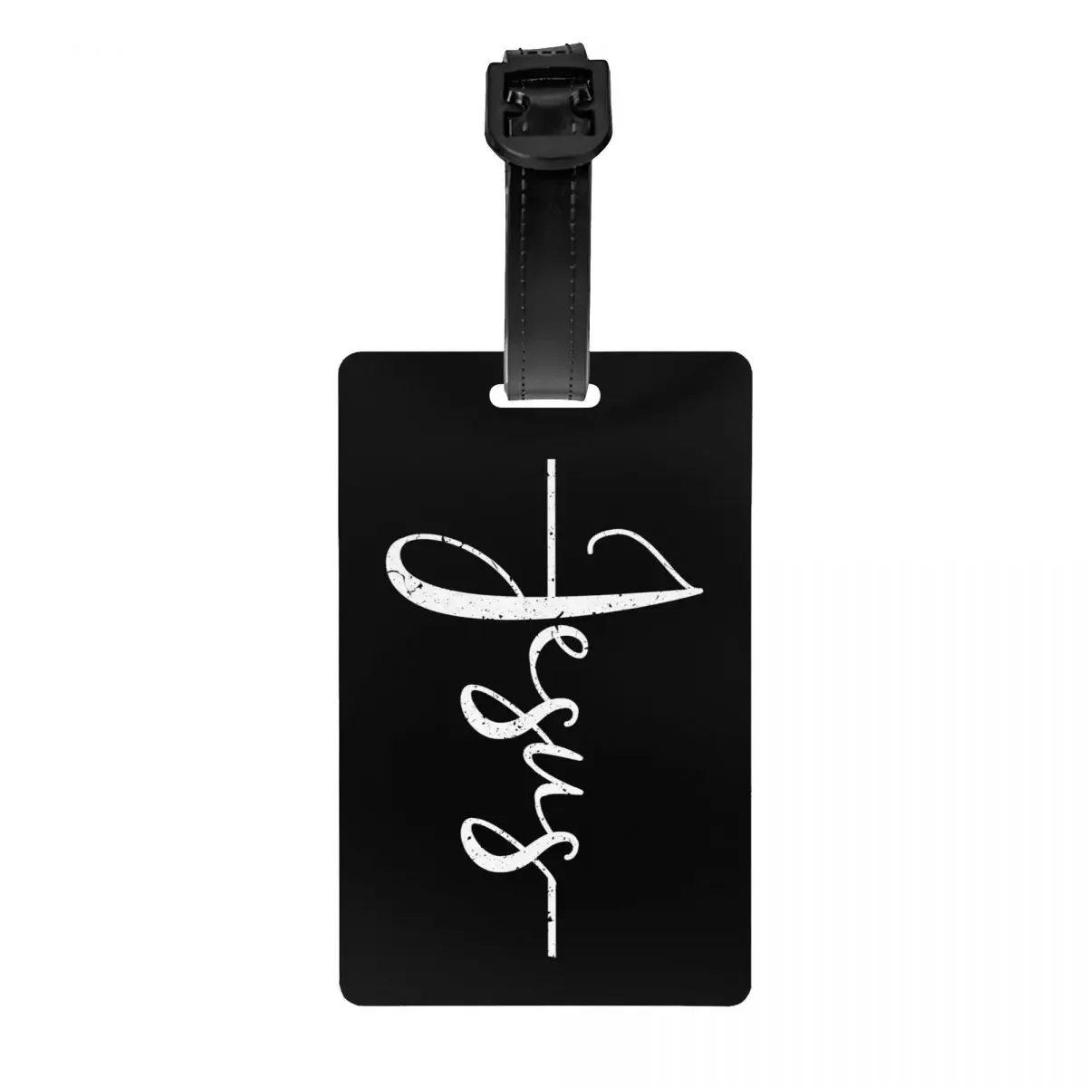 Custom  Christ On The Cross God Luggage Tag With Name Card Christian Privacy Cover ID Label for Travel Bag Suitcase