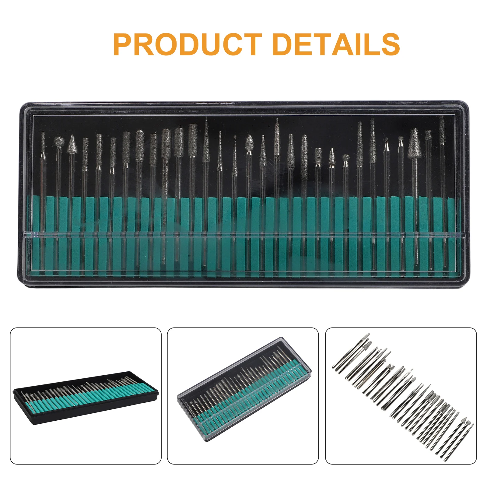 30 Pieces Multi Purpose Grinding Bits Set with For Precision Heads for Polishing and Sanding Various Materials