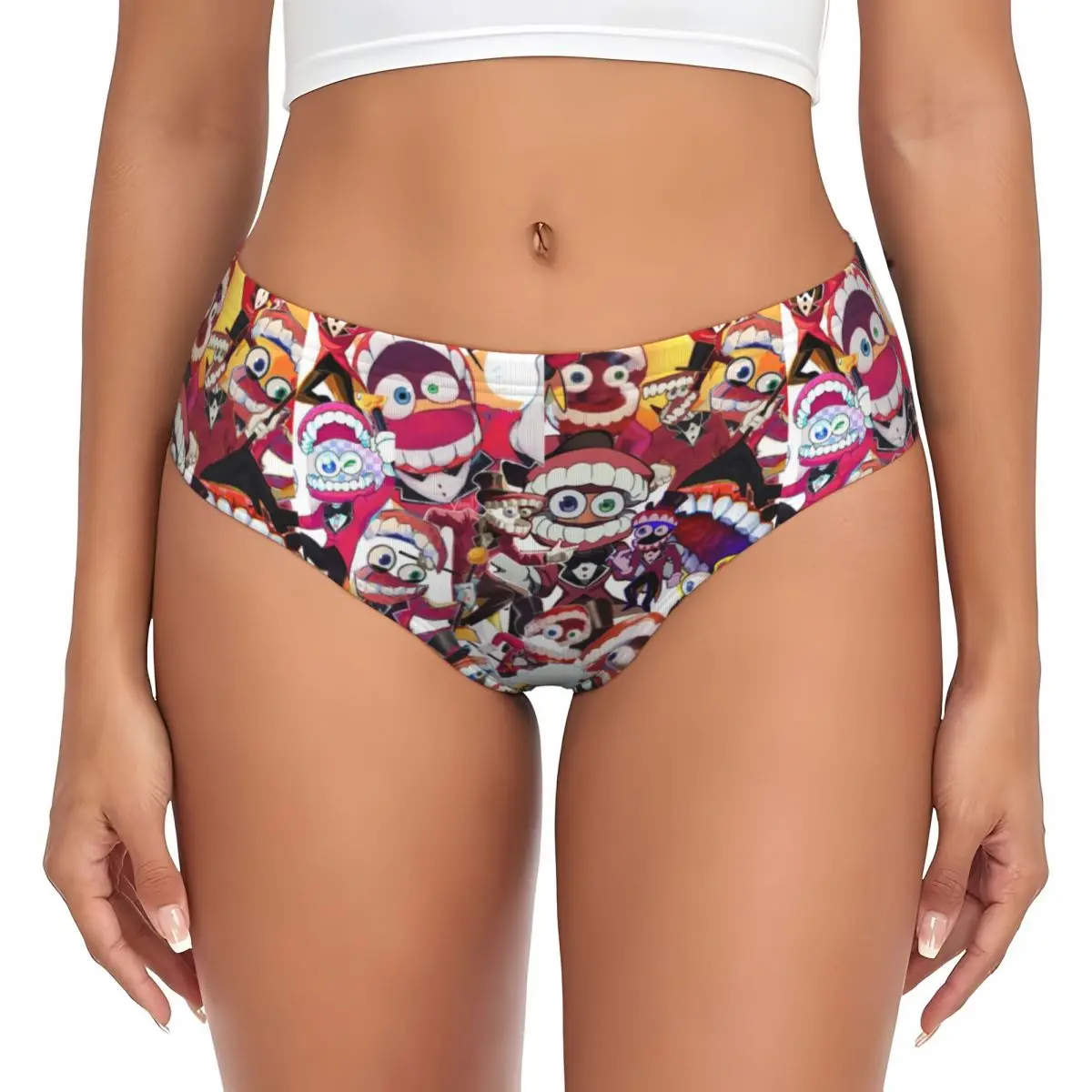 Custom Women The Amazing Digital Circus Wallpaper Anime Brief Panties Female Soft Underwear Underpants