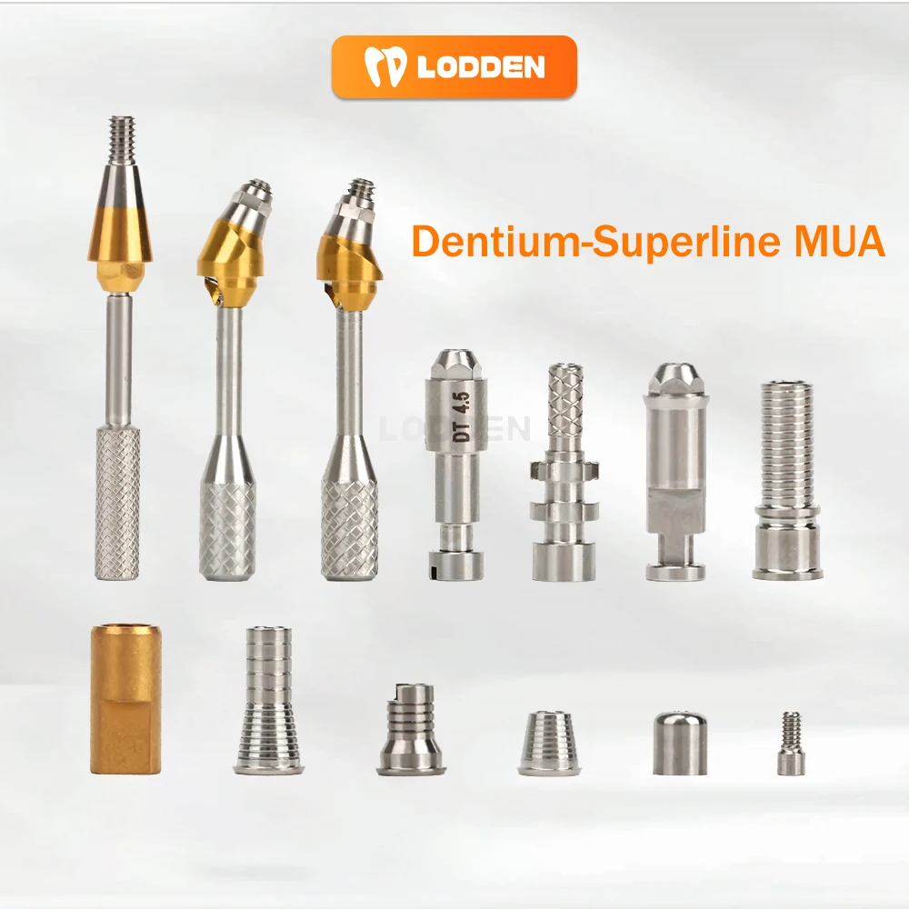 5PCS Dentium Multi Unit Titanium Base SuperLine System Accessories Analog Transfer Scan Body Sleeves Straight Bevel MUA