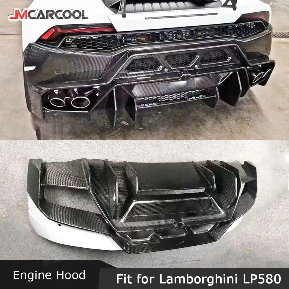 

Dry Carbon Fiber Material Rear Bumper Body Kits For Lamborghini Huracan LP610 V Style 2014 2015 2016 2017 2018 2019