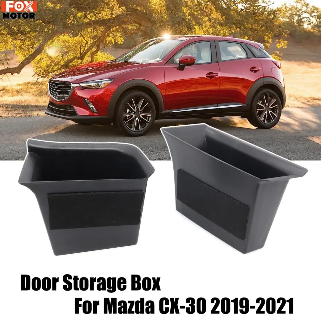 For Mazda CX30 CX-30 2020 2021 Inner Side Door Handle Storage Box Cover Organizer Car Interior Accessories Hight Quality Plastic