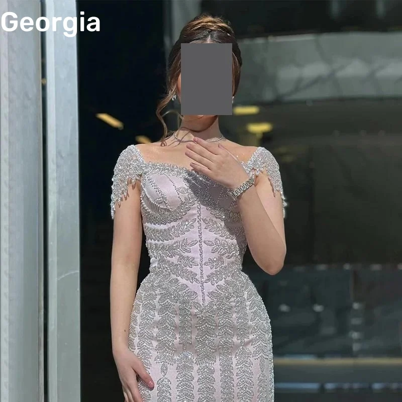 Dubai Luxury Evening Dress A-Line Formal Occasion Dresses Customize Off-The-Shoulder Dress Women Elegant Luxury Floor-Length Zip