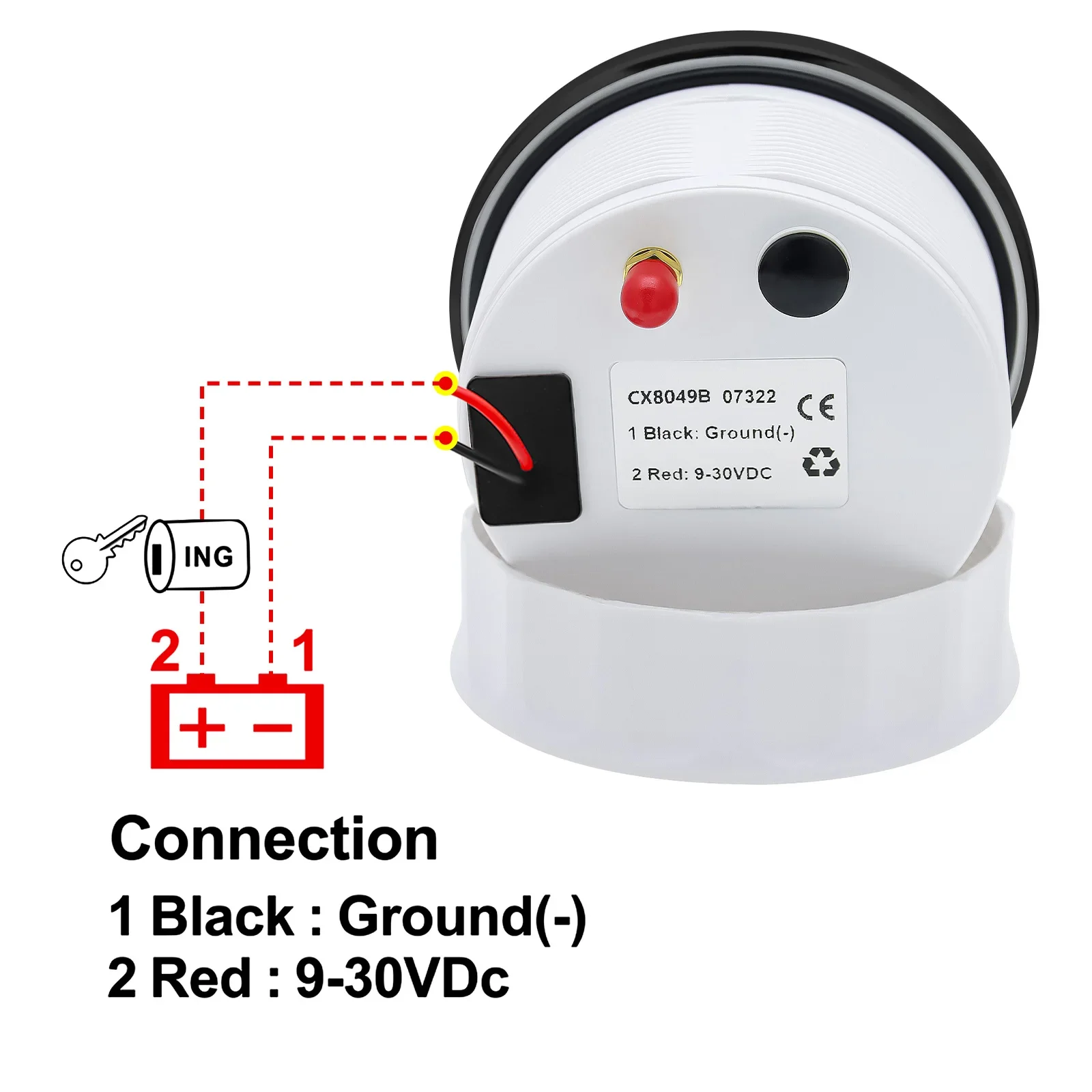 Contachilometri digitale GPS da 85mm con Antenna GPS schermo TFT voltmetro impermeabile universale per moto da barca per auto 12V 24V