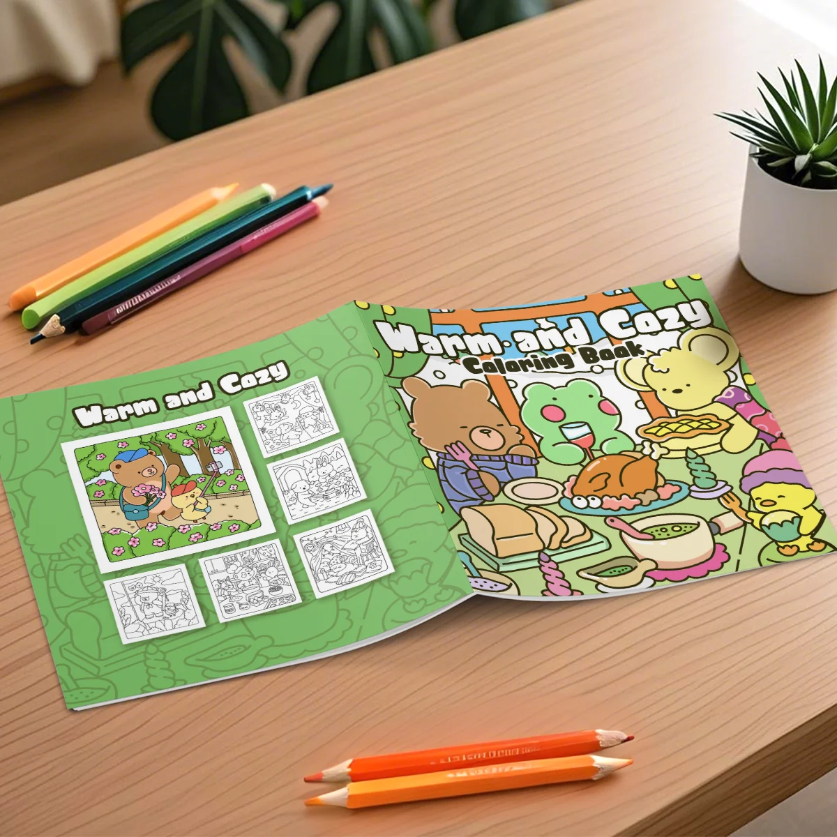 Warm and Cozy Bold-easy Patterns Coloring Book for Adults Cute Drawing Book Perfect Gift for Party and Birthday