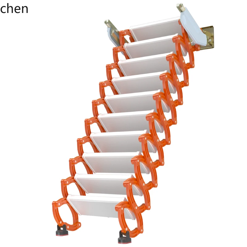 X-13 telescopic staircase loft wall-mounted upturn folding ladder shrink lift ladder indoor and outdoor