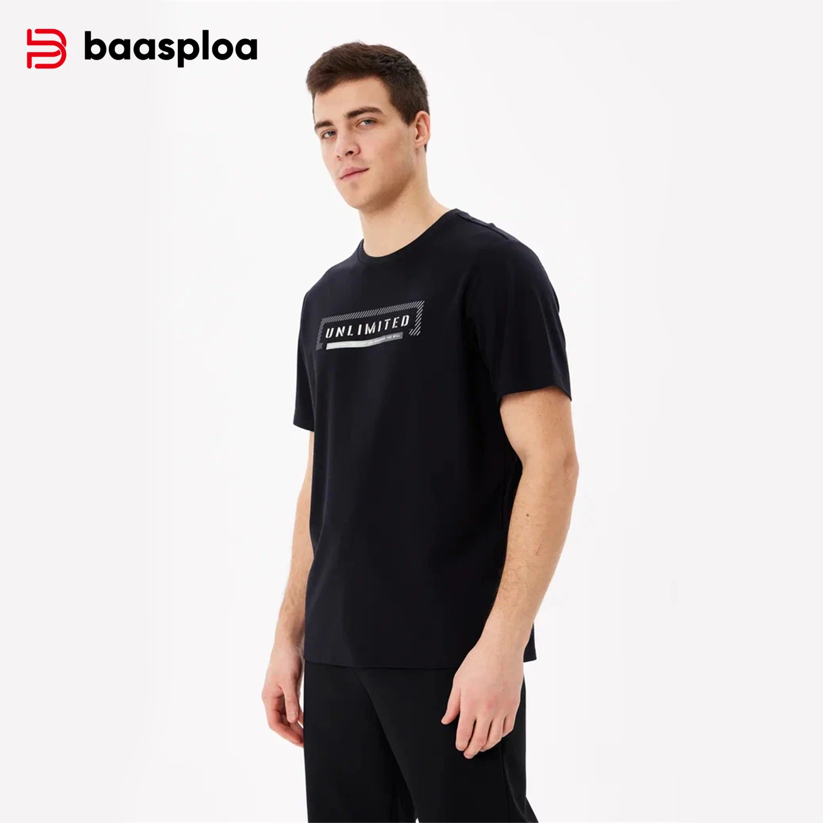 

Baasploa Men Quick-Drying Sports T-Shirt Summer Solid Breathable Fitness Shirt Male Casual Training Running Shirts Clothing
