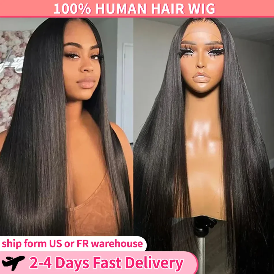 Brasileiro em linha reta cabelo humano 13x4 13x6 hd peruca frontal do laço remy 18-36 Polegada para as mulheres 180% hd peruca dianteira do laço 4x4 peruca de fechamento do laço