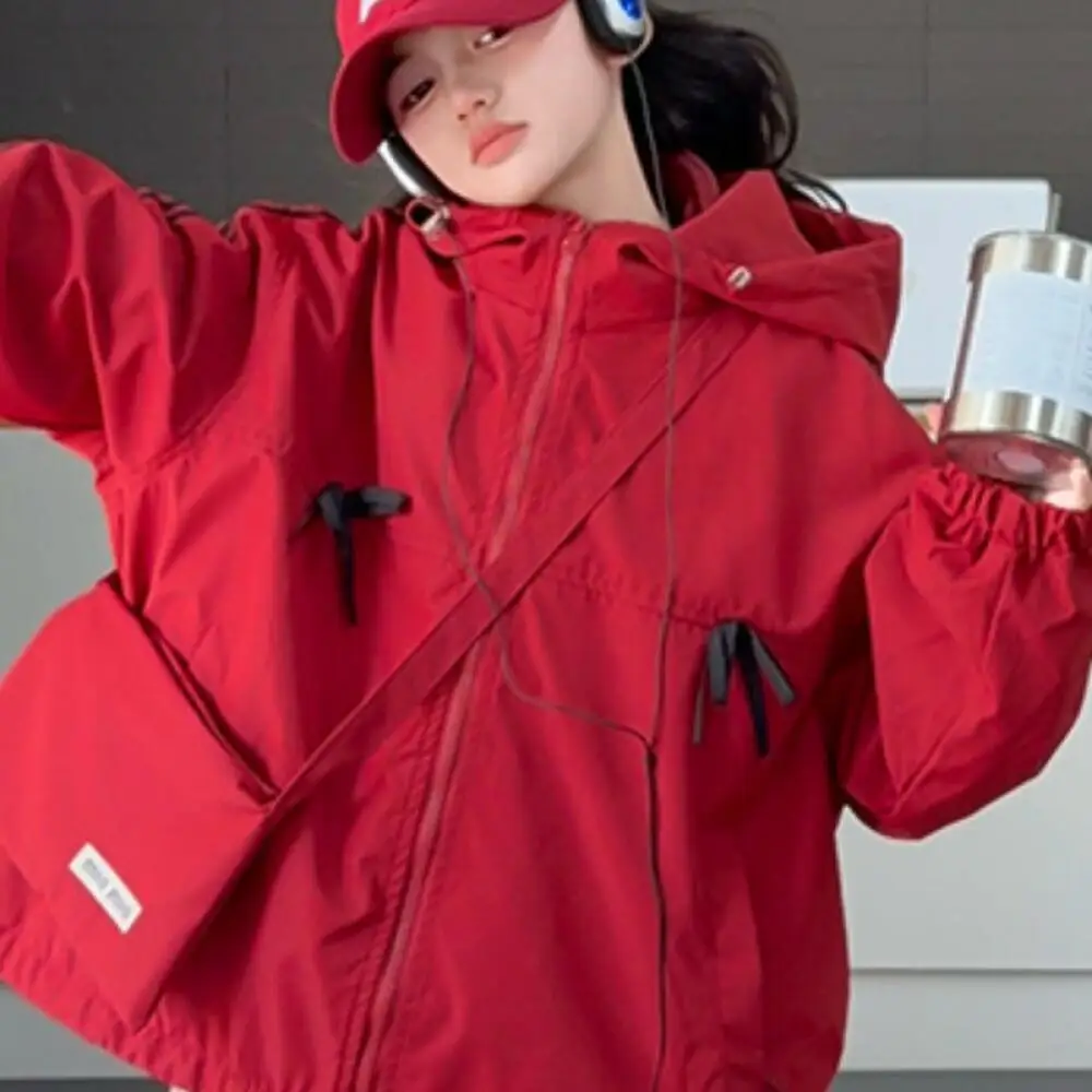 

Kawaii Girl Keep Warm Hooded Outdoor Jackets Cotton-Padded Jacket Student Autumn Winter Casual Thicken Tops Children's Clothing