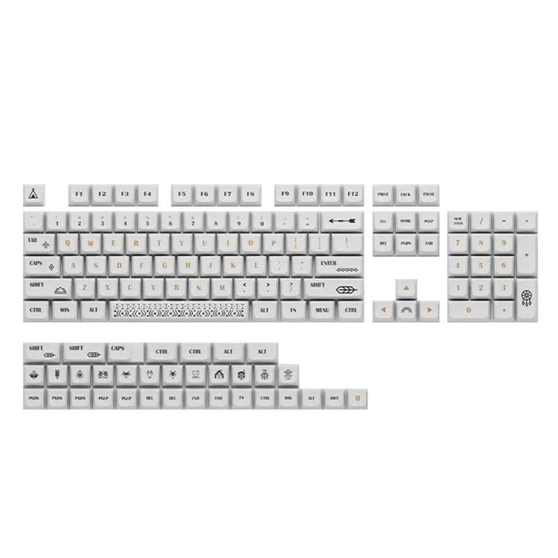 *X07A Convenient Personalise 137 Keys PBT Keycaps Portable Useful for DIY Sublimation Mechanical Keycap,D