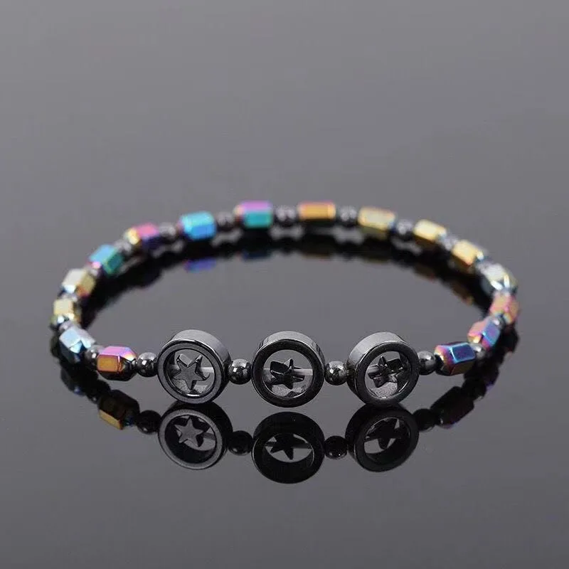 

Magnetic Anklet Bracelet Weight Loss Effective Hematite Stone Anklets Stimulating Acupoints Handmade Jewelry for Men And Women