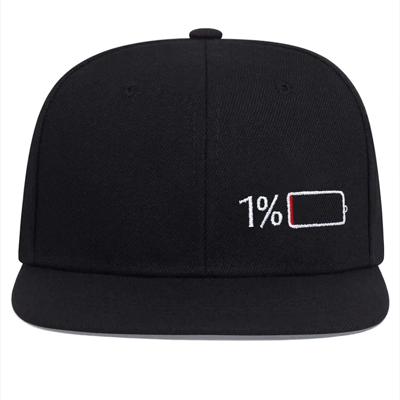 Unisex Battery Embroidery Hip-hop Hats Spring Autumn Outdoor Adjustable Casual Baseball Caps Sunscreen Hat