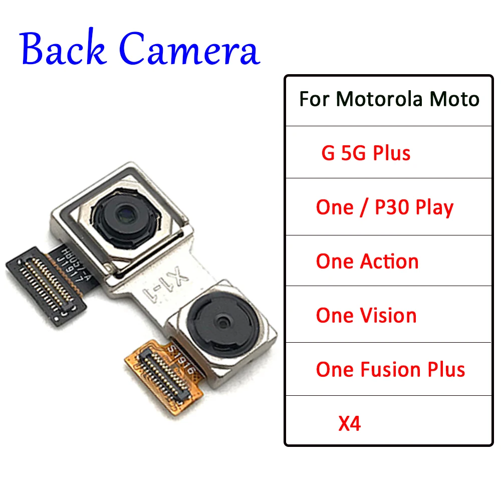 NEW Rear Main Big Back Camera Flex Cable Replacement For Motorola Moto One Fusion Action Vision G 5G Plus X4 P30 Play